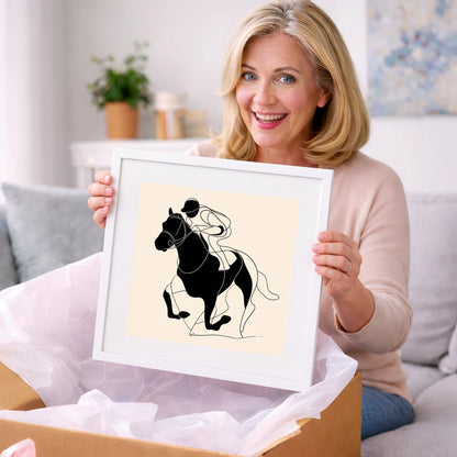Fluid Racing Form - racing horse art gift idea for horse lovers