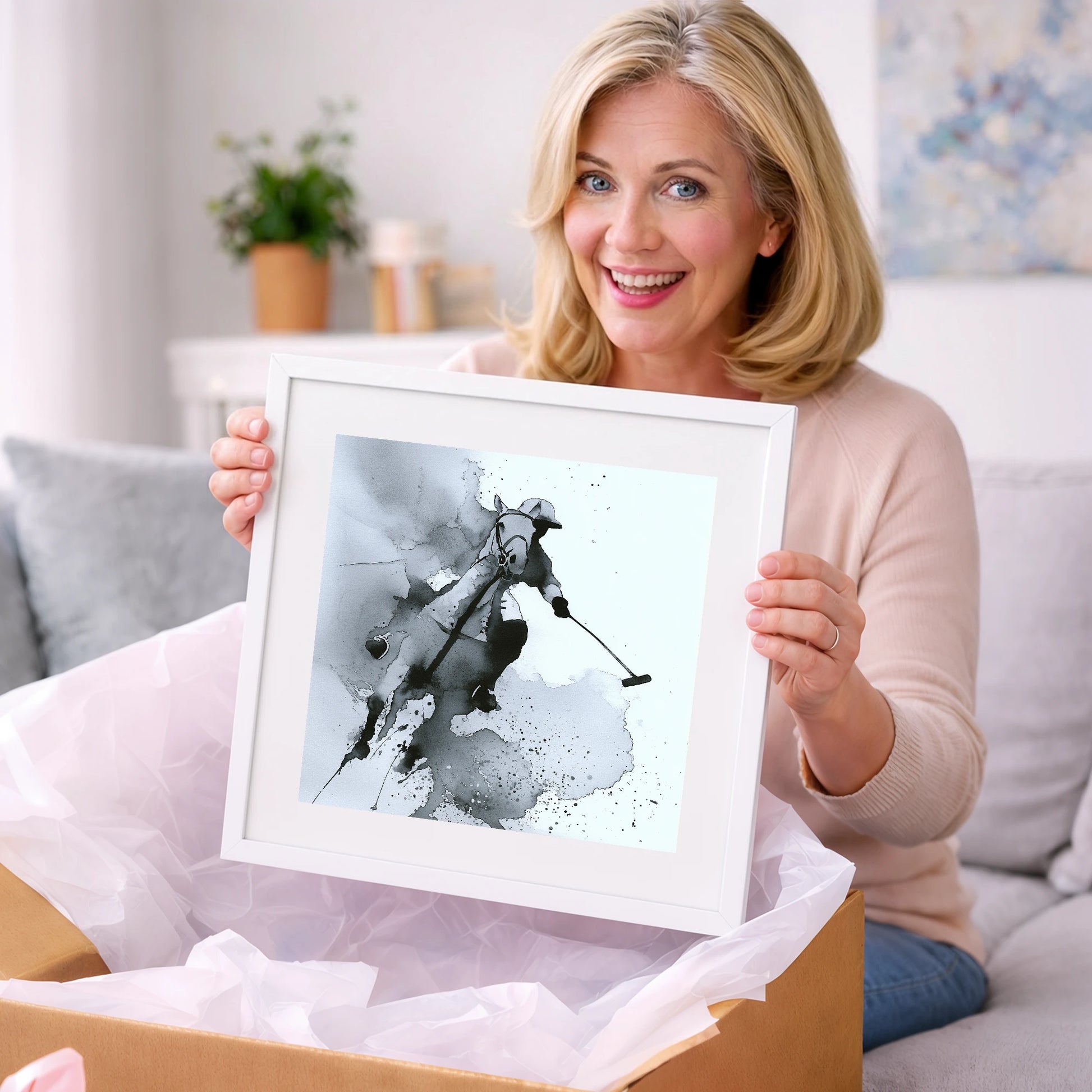 Dynamic Polo Swing - polo horse art gift idea for horse lovers