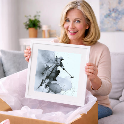 The Striker's Charge - polo horse art gift idea for horse lovers