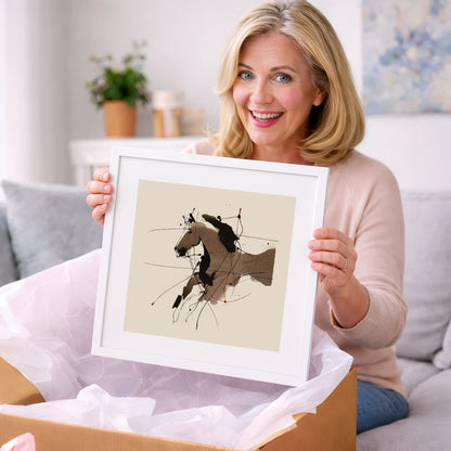 Dynamic Sepia Portrait - horse portrait art gift idea for horse lovers