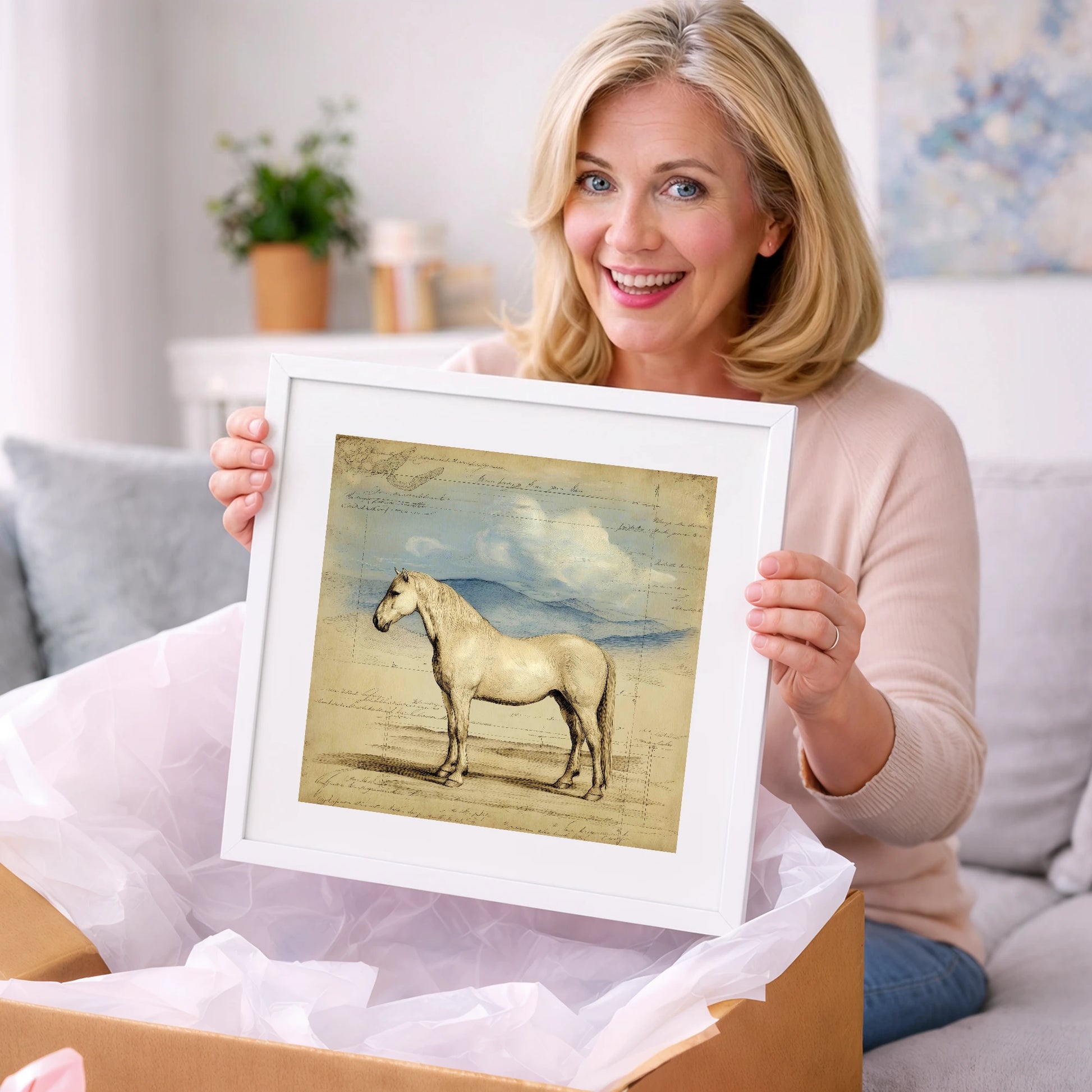 Classical Equine Study - horse portrait art gift idea for horse lovers