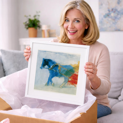 The Azure Draught - working horse art gift idea for horse lovers