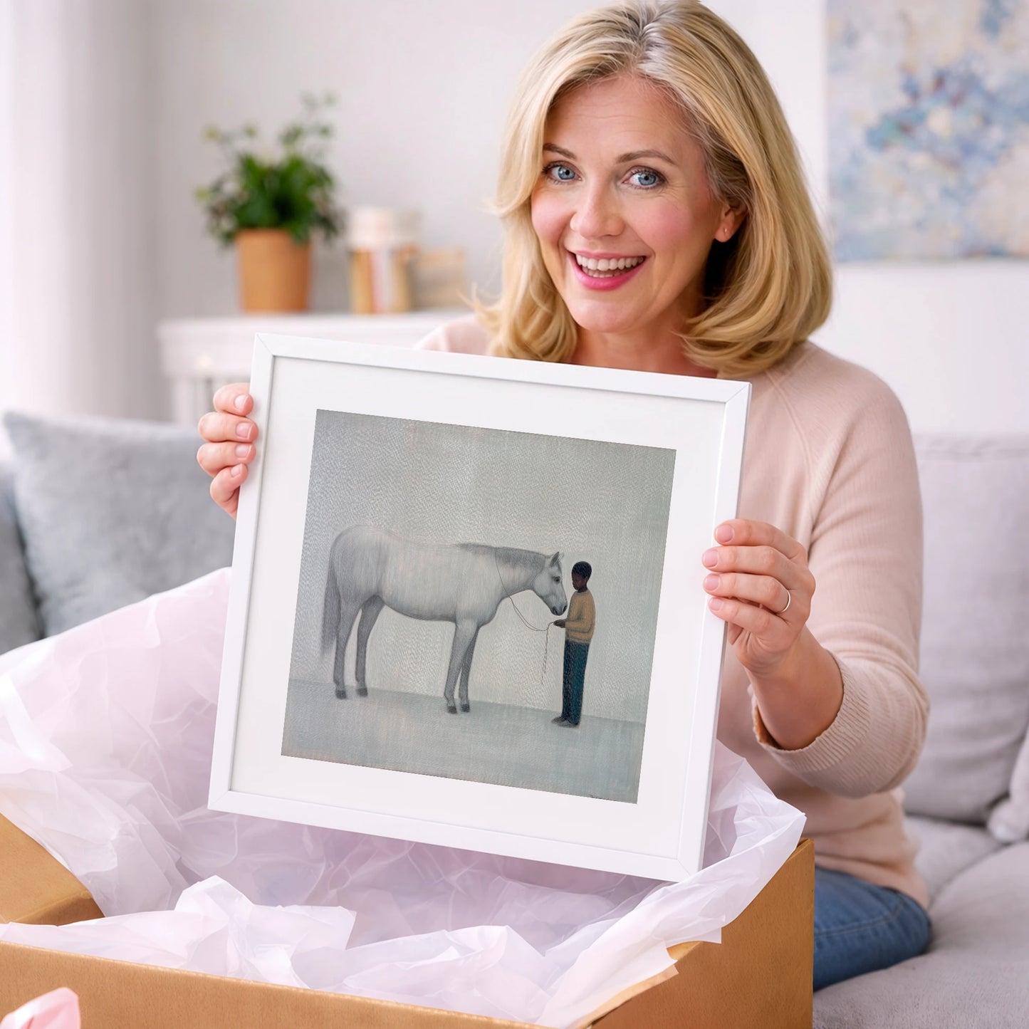 Silent Understanding - horse & rider art gift idea for horse lovers