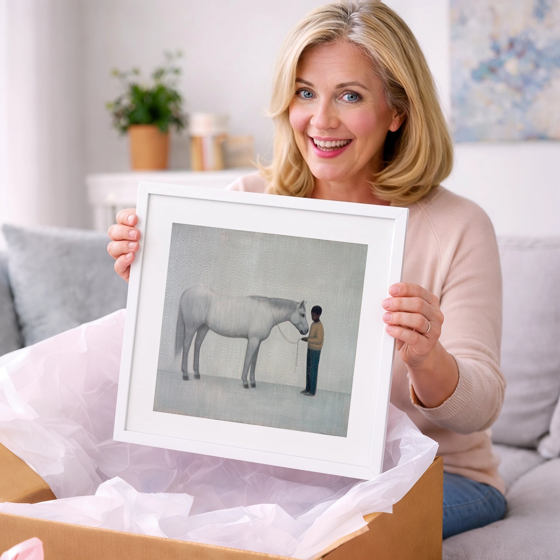 Silent Understanding - horse & rider art gift idea for horse lovers
