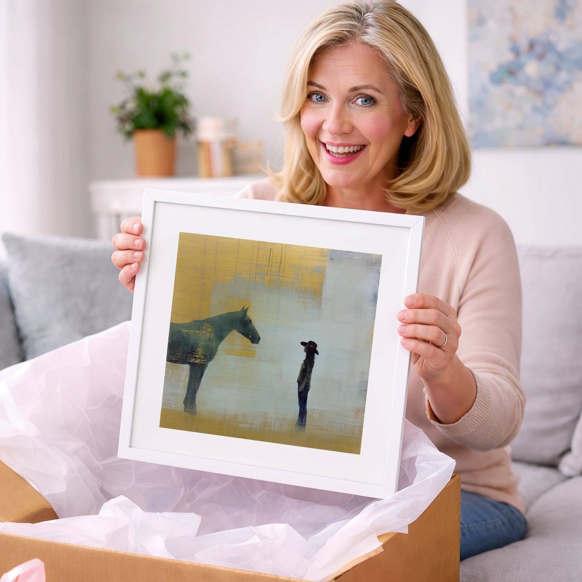 A Quiet Understanding - western horse art gift idea for horse lovers