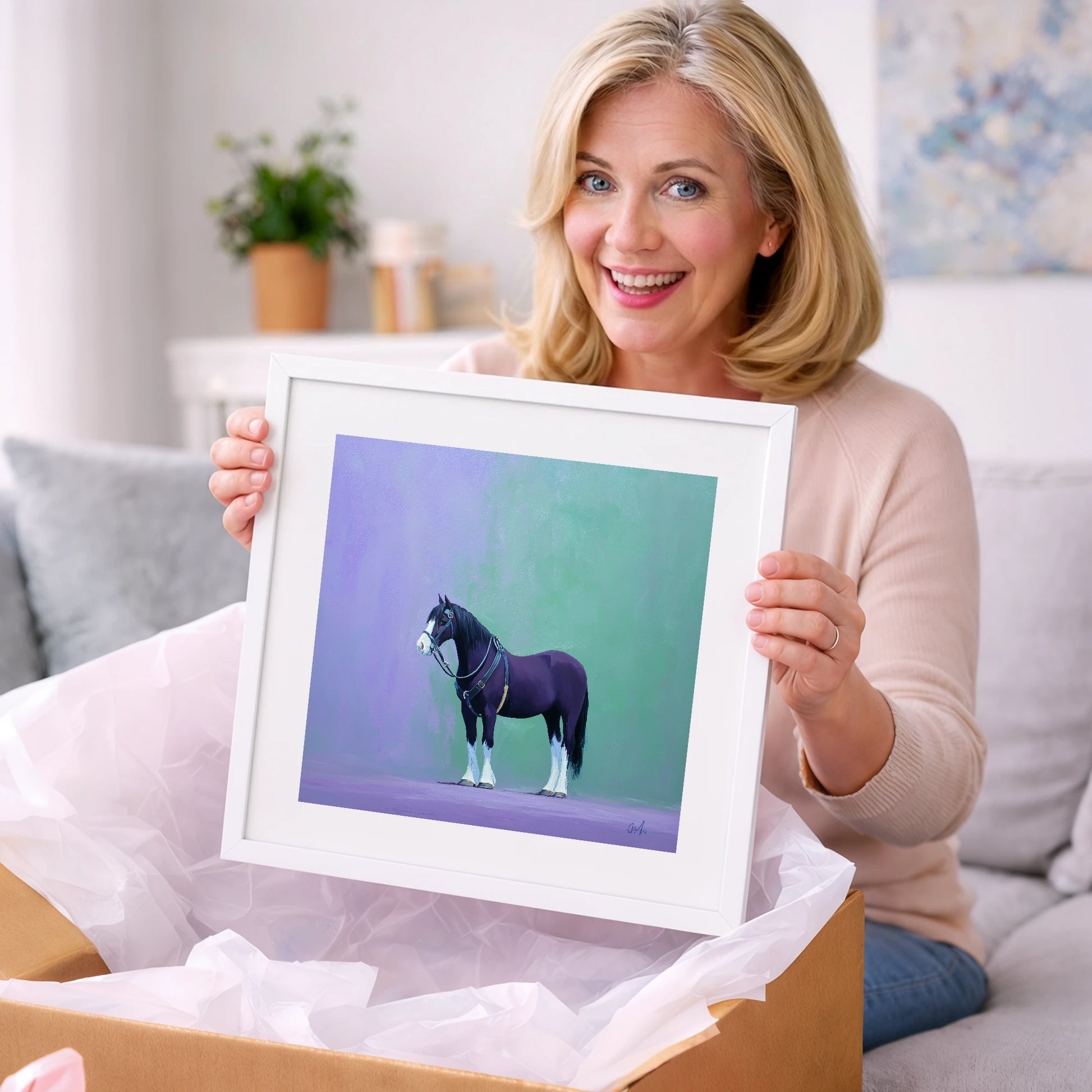Harnessed Strength - working horse art gift idea for horse lovers