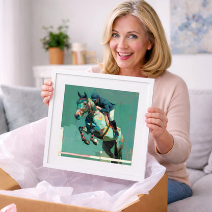 The Perfect Clearance - show jumping horse art gift idea for horse lovers