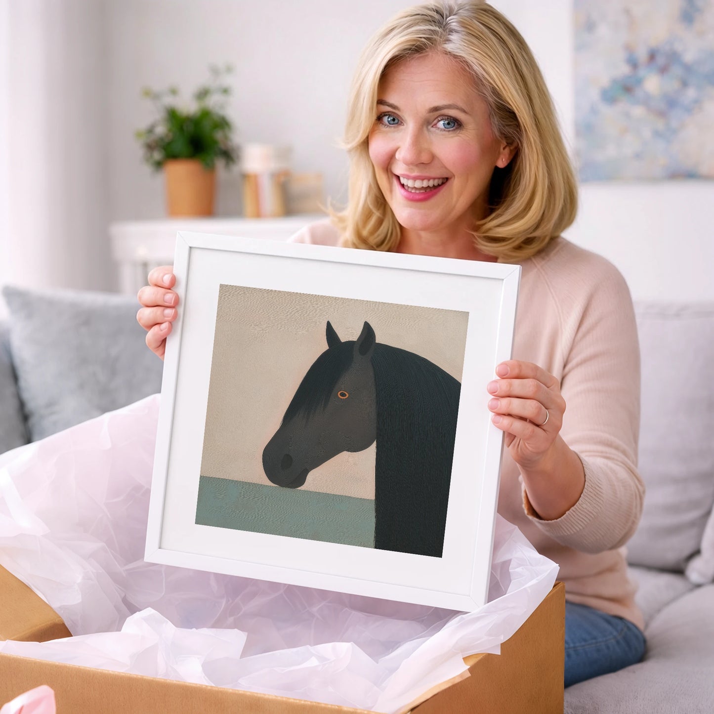 The Charcoal Profile - horse breed art gift idea for horse lovers