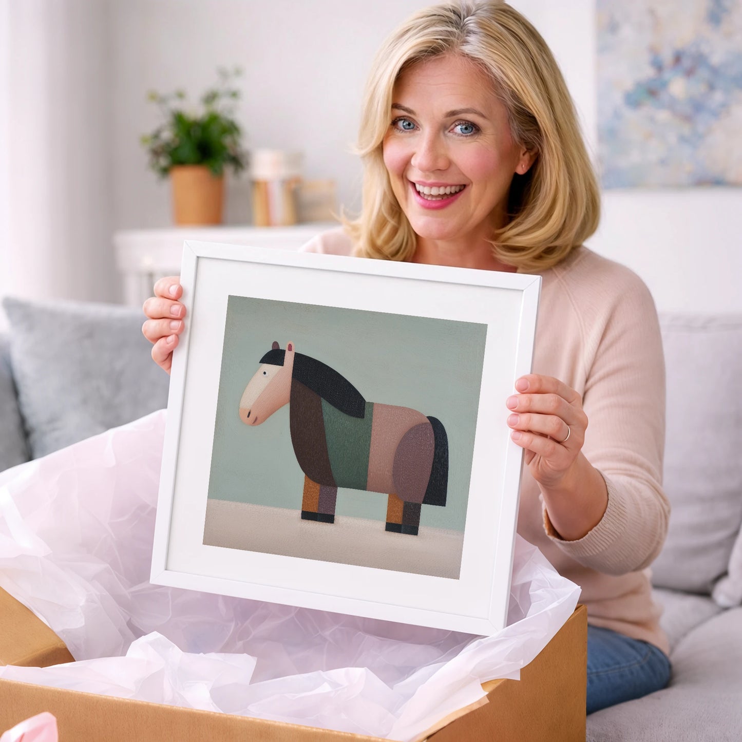 The Geometric Cob - horse breed art gift idea for horse lovers