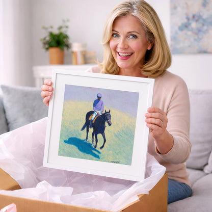 Morning on the Gallops - racing horse art gift idea for horse lovers
