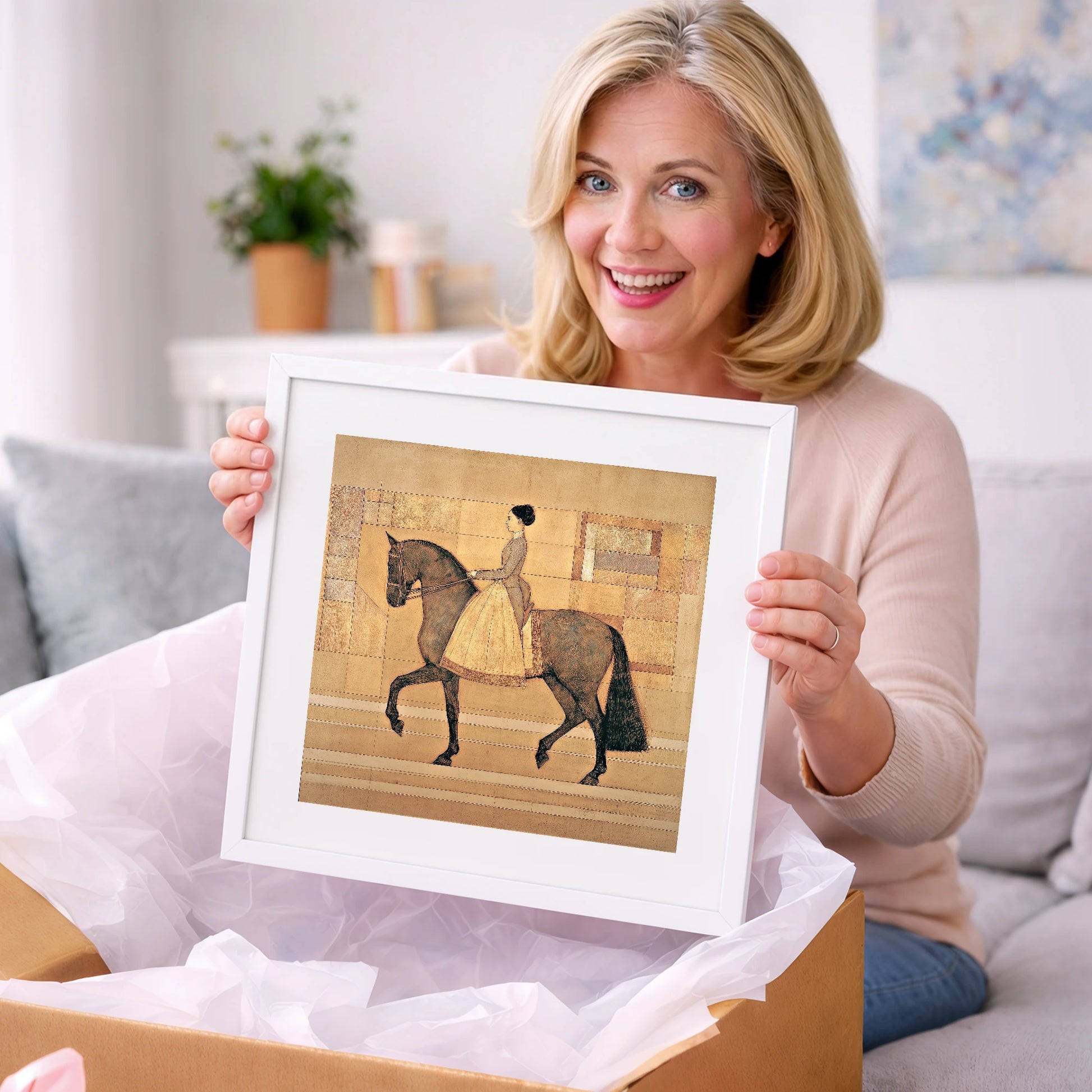 Golden Era Dressage - dressage horse art gift idea for horse lovers
