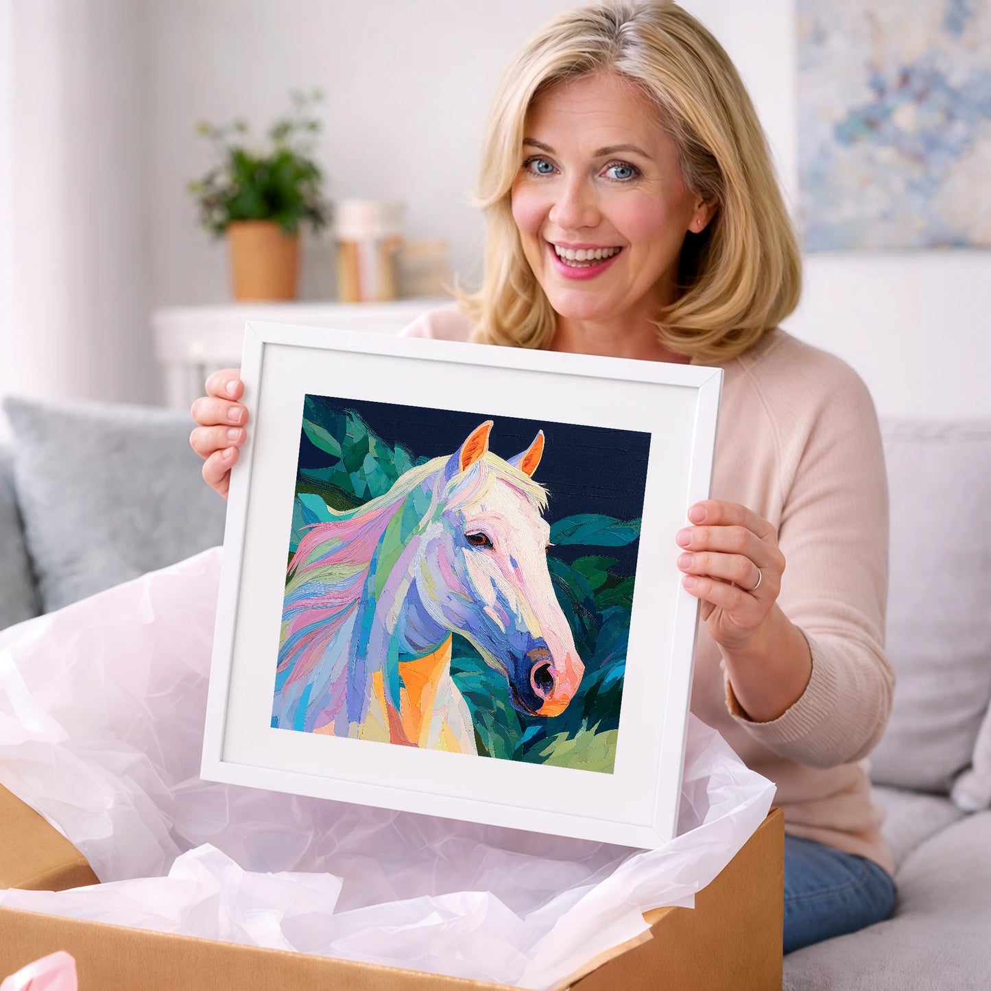 Prismatic Equine Spirit - horse breed art gift idea for horse lovers