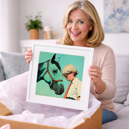The Unspoken Bond - horse & rider art gift idea for horse lovers