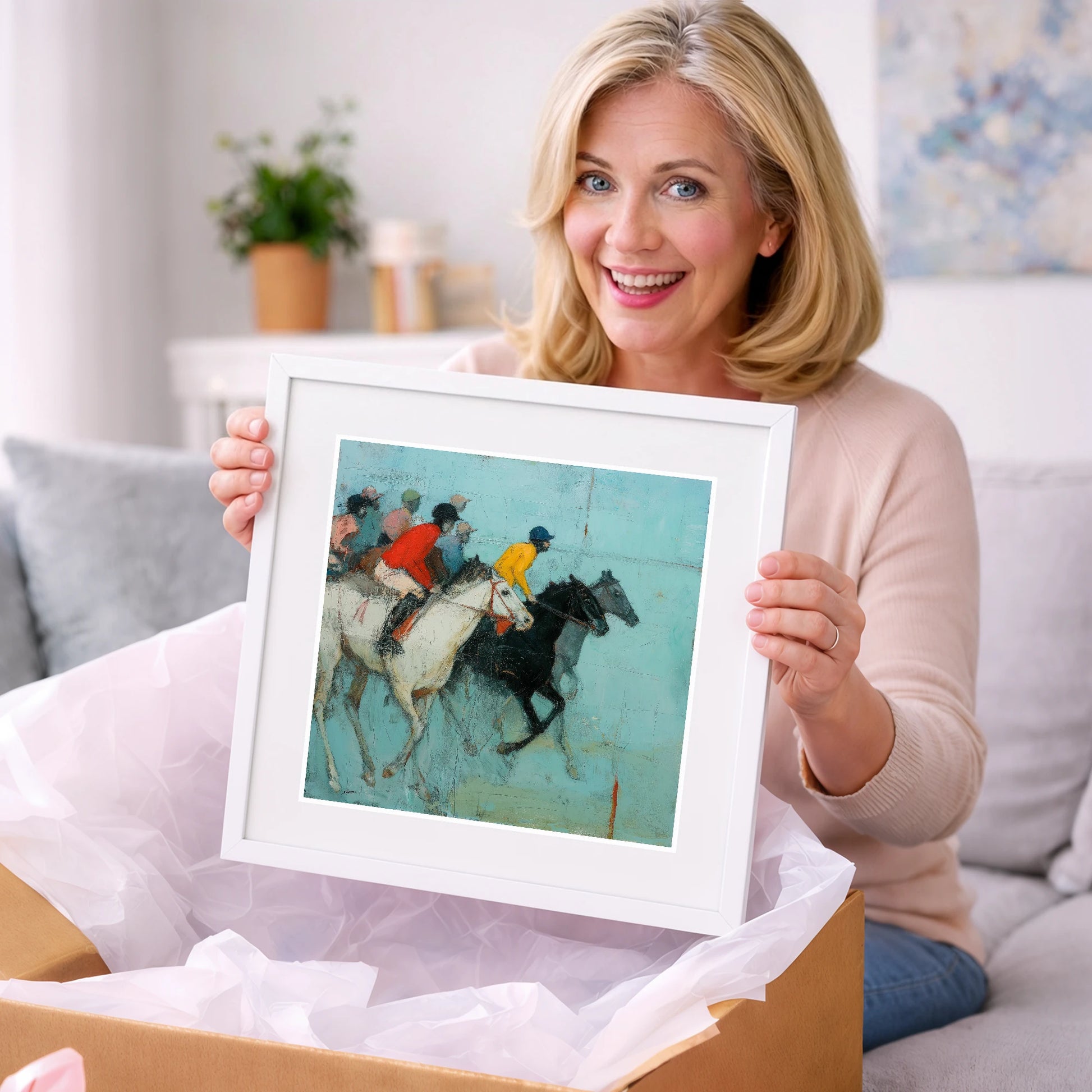 The Inside Rail - racing horse art gift idea for horse lovers