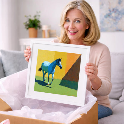 Cerulean Summer Stride - horse breed art gift idea for horse lovers