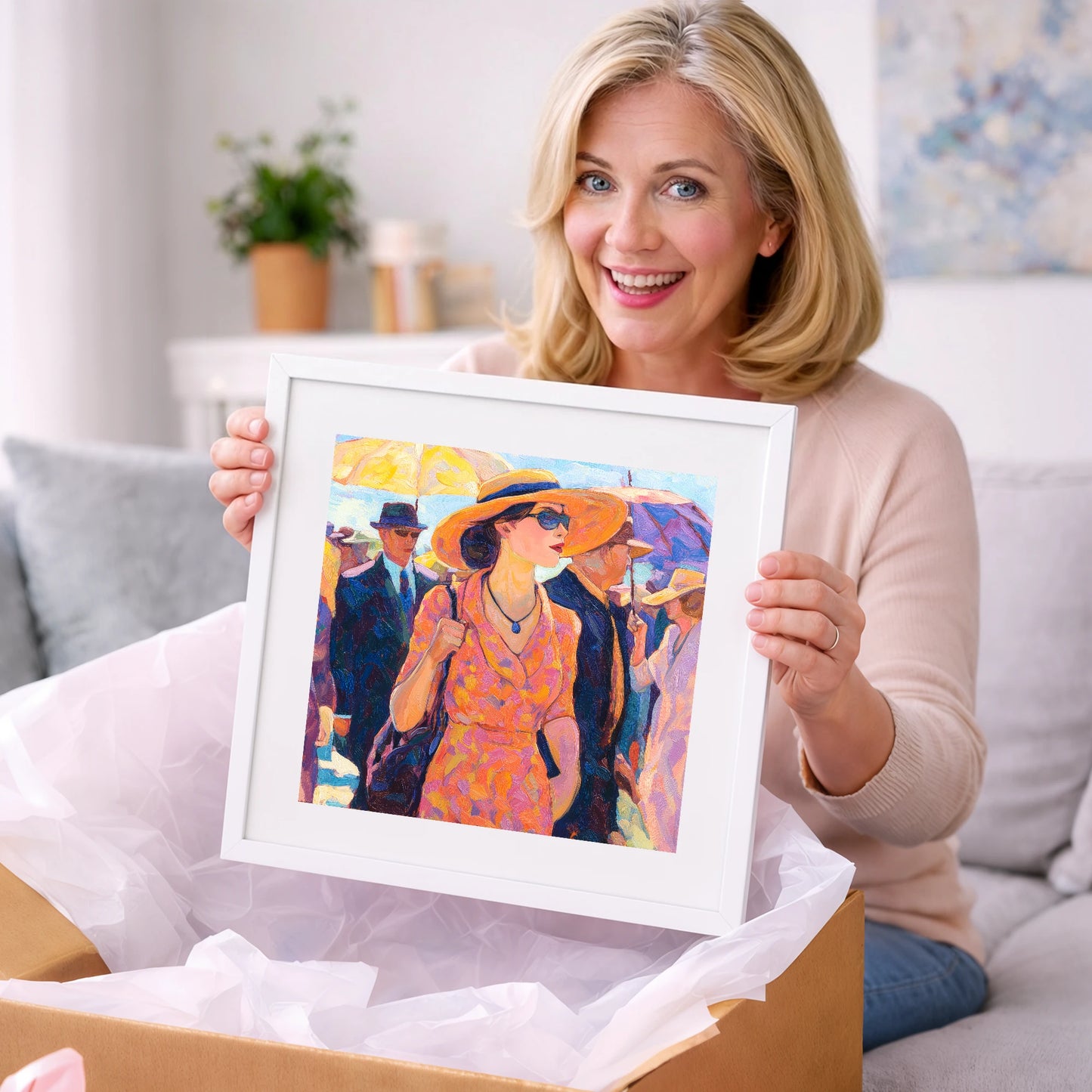 Race Day Glamour - racing horse art gift idea for horse lovers