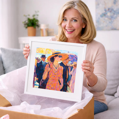 Race Day Glamour - racing horse art gift idea for horse lovers