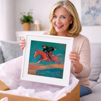 The Bold Leap - show jumping horse art gift idea for horse lovers