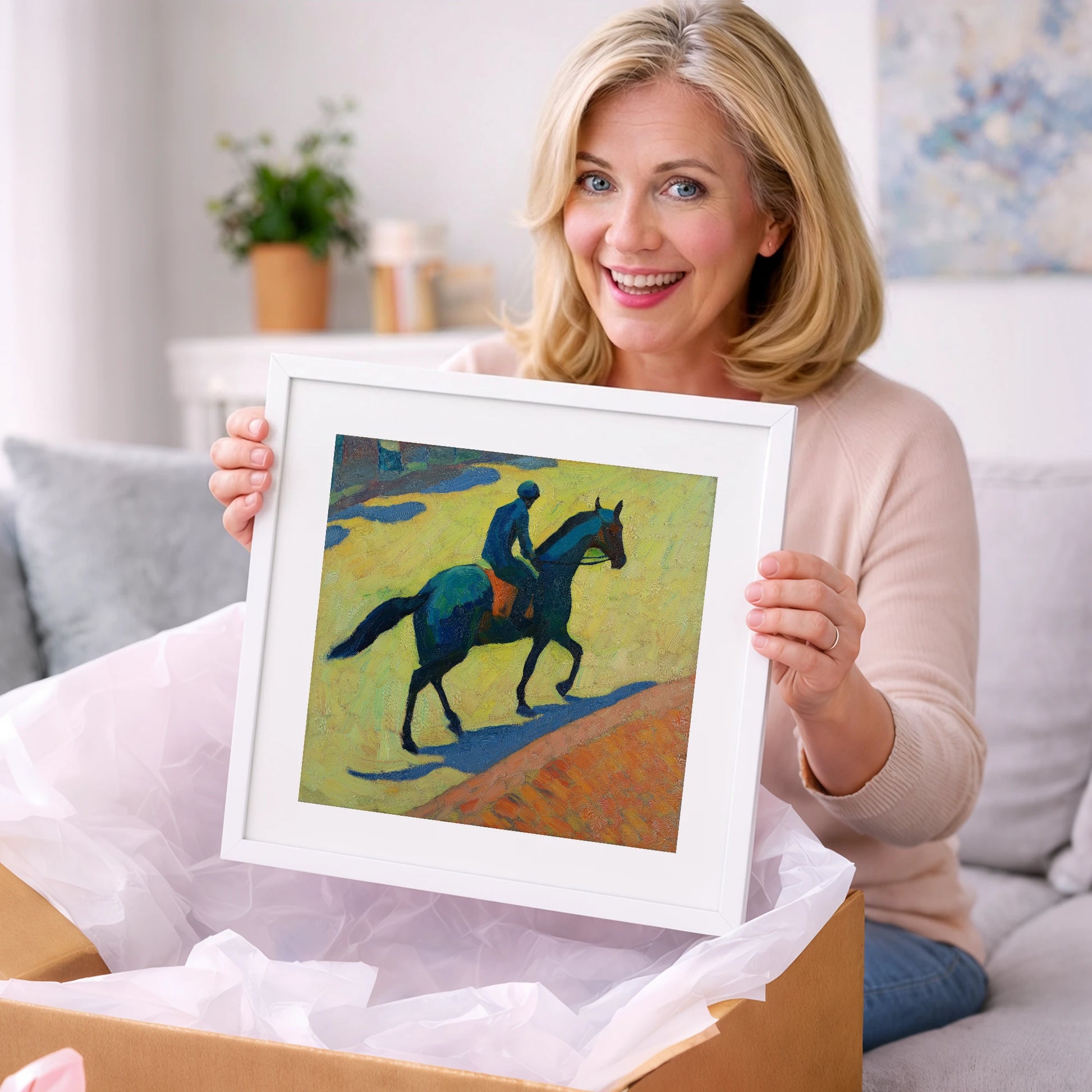Rhythm on the Gallops - racing horse art gift idea for horse lovers