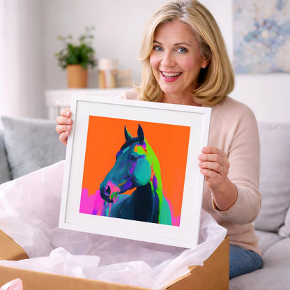 Electric Equine Spirit - horse portrait art gift idea for horse lovers