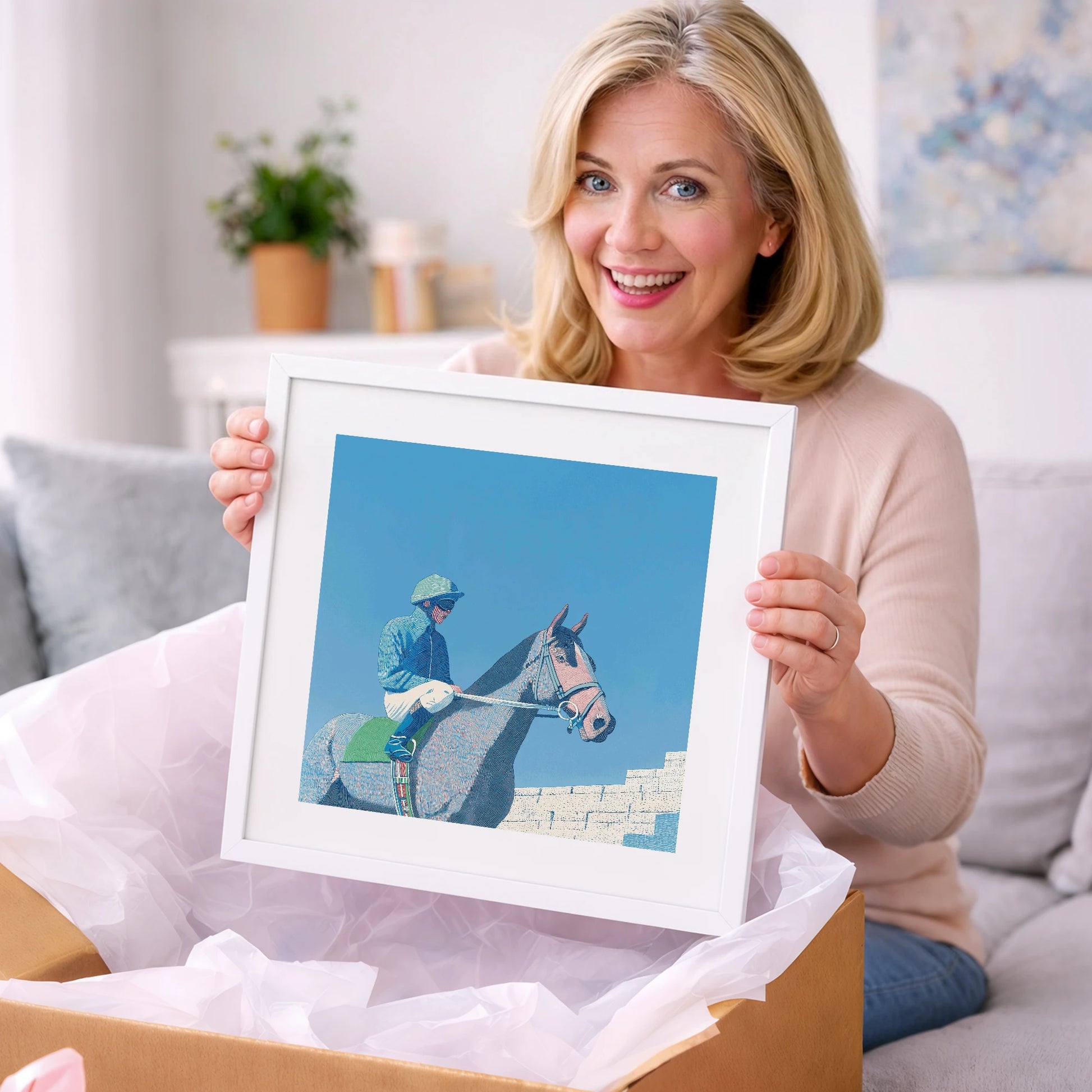 Quiet Anticipation - racing horse art gift idea for horse lovers