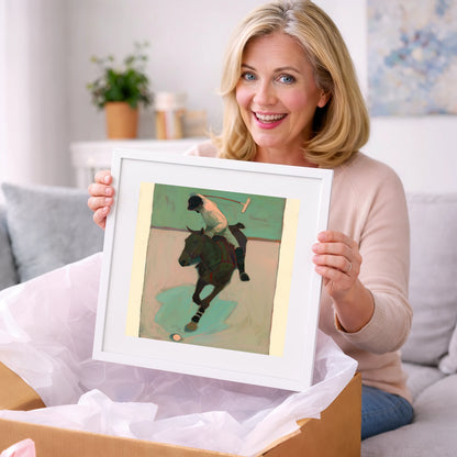 Turning on the Ball - polo horse art gift idea for horse lovers