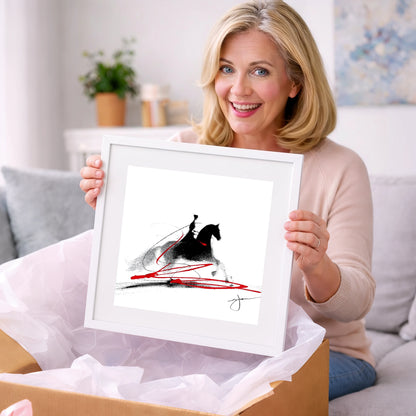 Passion in Passage - dressage horse art gift idea for horse lovers