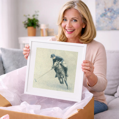 The Polo Stroke - polo horse art gift idea for horse lovers