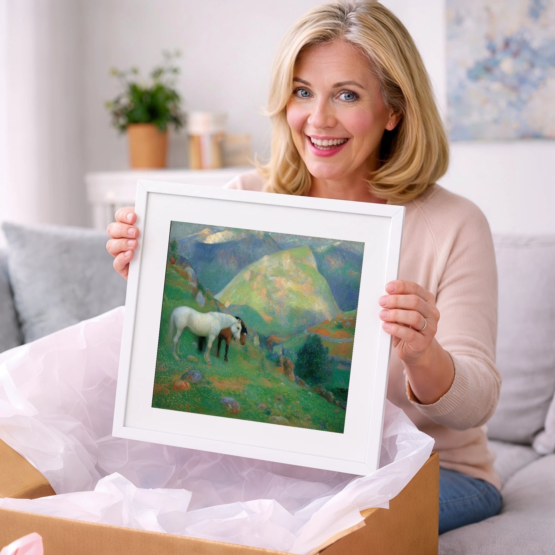 High Country Companions - horse landscape art gift idea for horse lovers