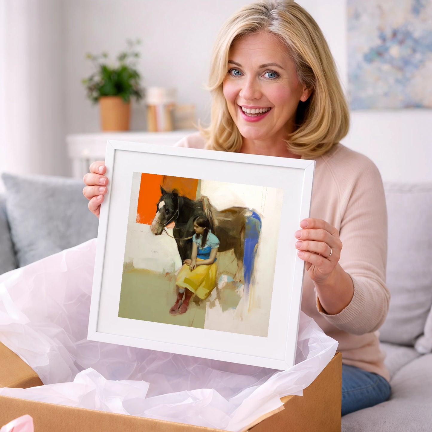 The Colour of Trust - horse & rider art gift idea for horse lovers
