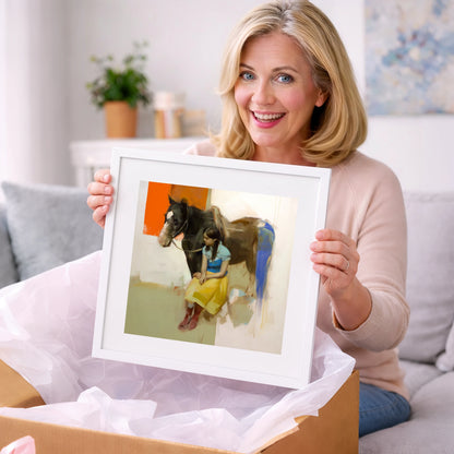 The Colour of Trust - horse & rider art gift idea for horse lovers