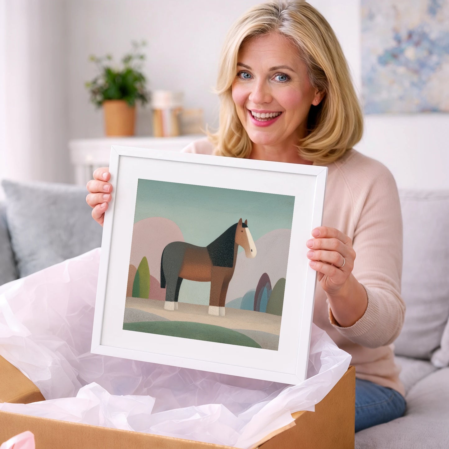 The Patient Cob - horse breed art gift idea for horse lovers