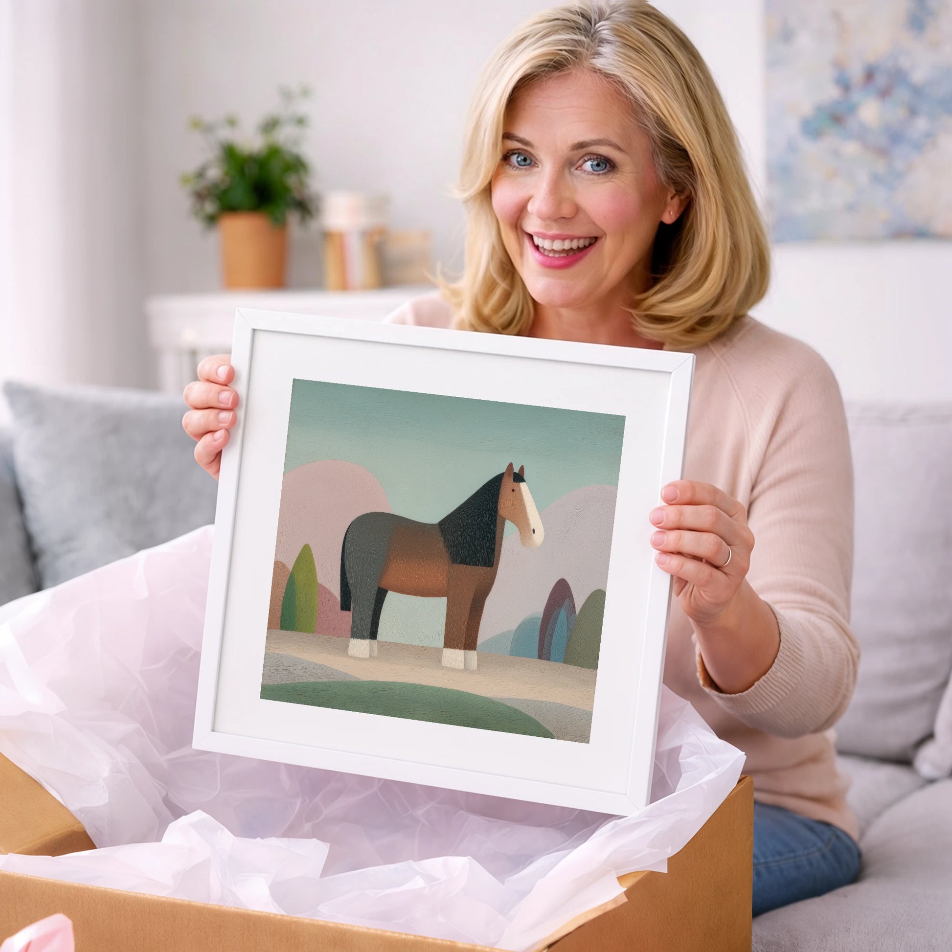 The Patient Cob - horse breed art gift idea for horse lovers