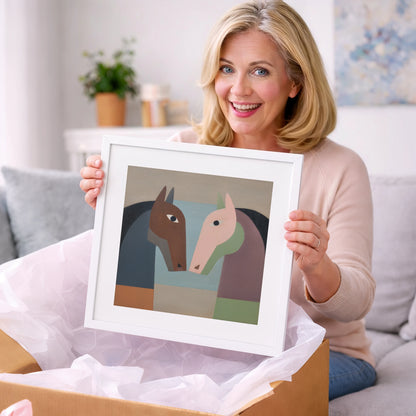 Structured Connection - horse portrait art gift idea for horse lovers
