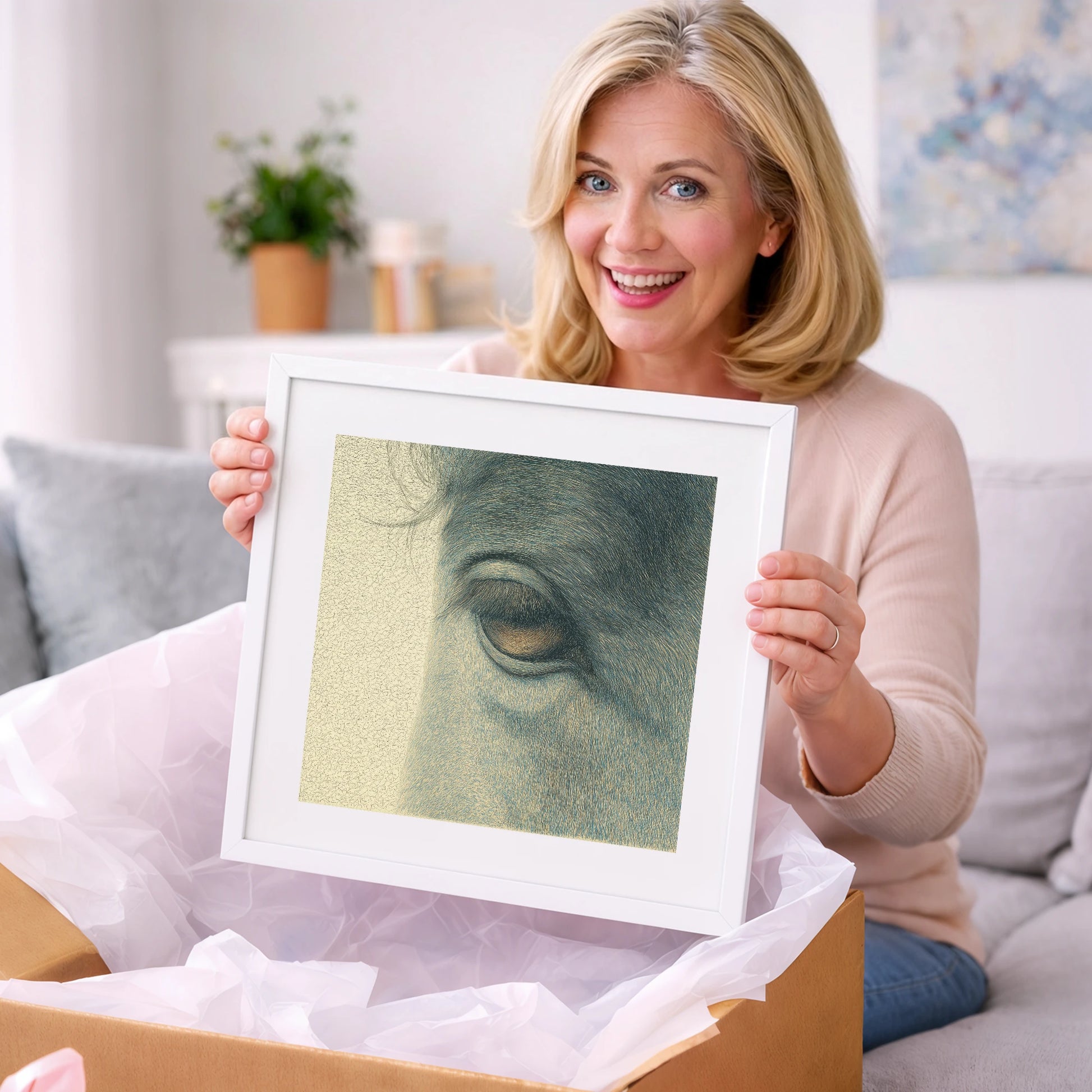 The Quiet Gaze - horse portrait art gift idea for horse lovers