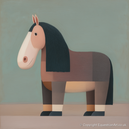 Nostalgic Equine Form - horse breed art print and canvas by Wallace Bingham A.I