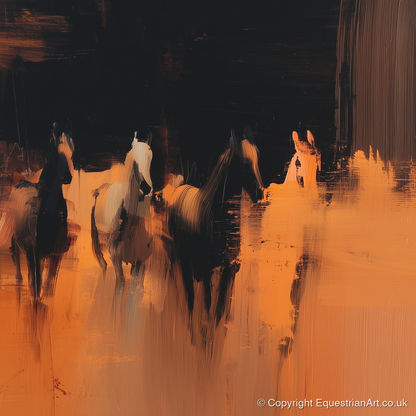 Out of the Shadows - racing horse art print and canvas by James Yarborough A.I