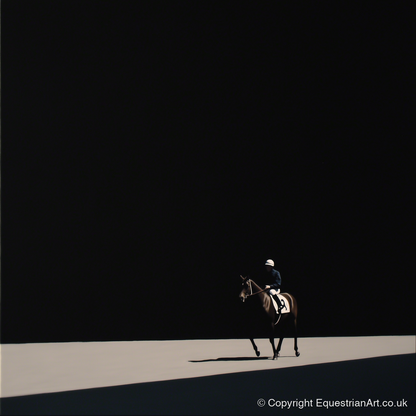 Out of the Shadows - racing horse art print and canvas by Adelaide Calloway A.I