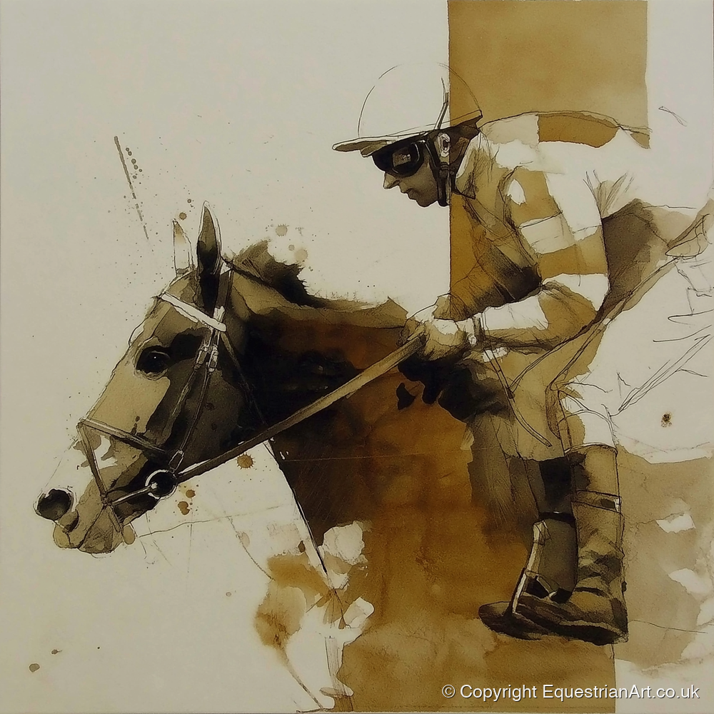 Pace in Profile - racing horse art print and canvas by Harrison Cole A.I