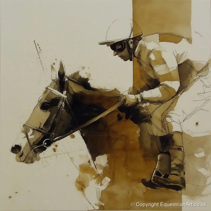 Pace in Profile - racing horse art print and canvas by Harrison Cole A.I