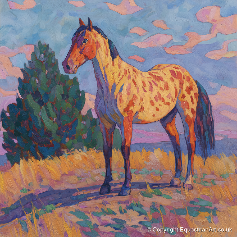 Painted Prairie Appaloosa - horse breed art print and canvas by Celia Harding A.I