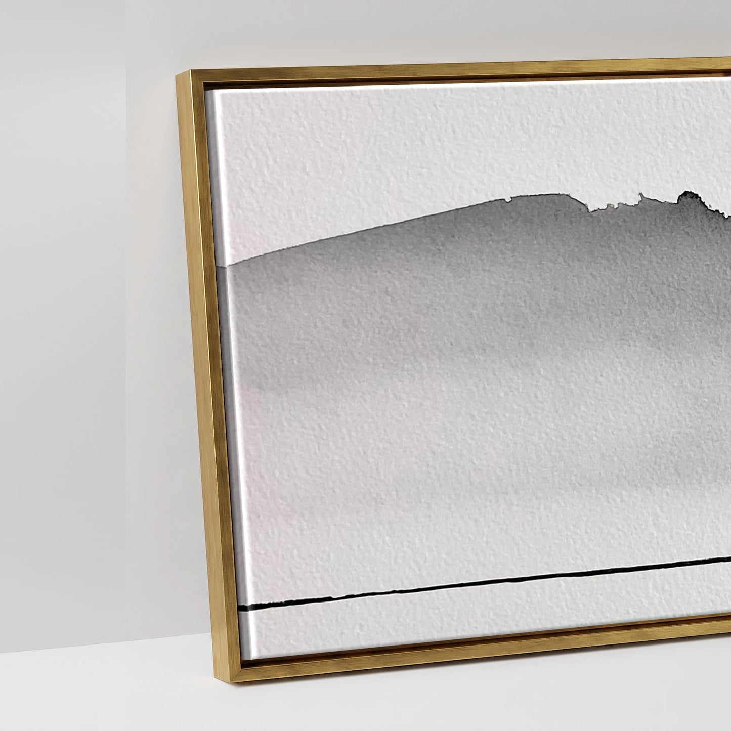 Solitude in Ink - artwork detail in an antique gold float frame