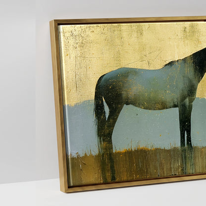 Gilded Pastures - artwork detail in an antique gold float frame