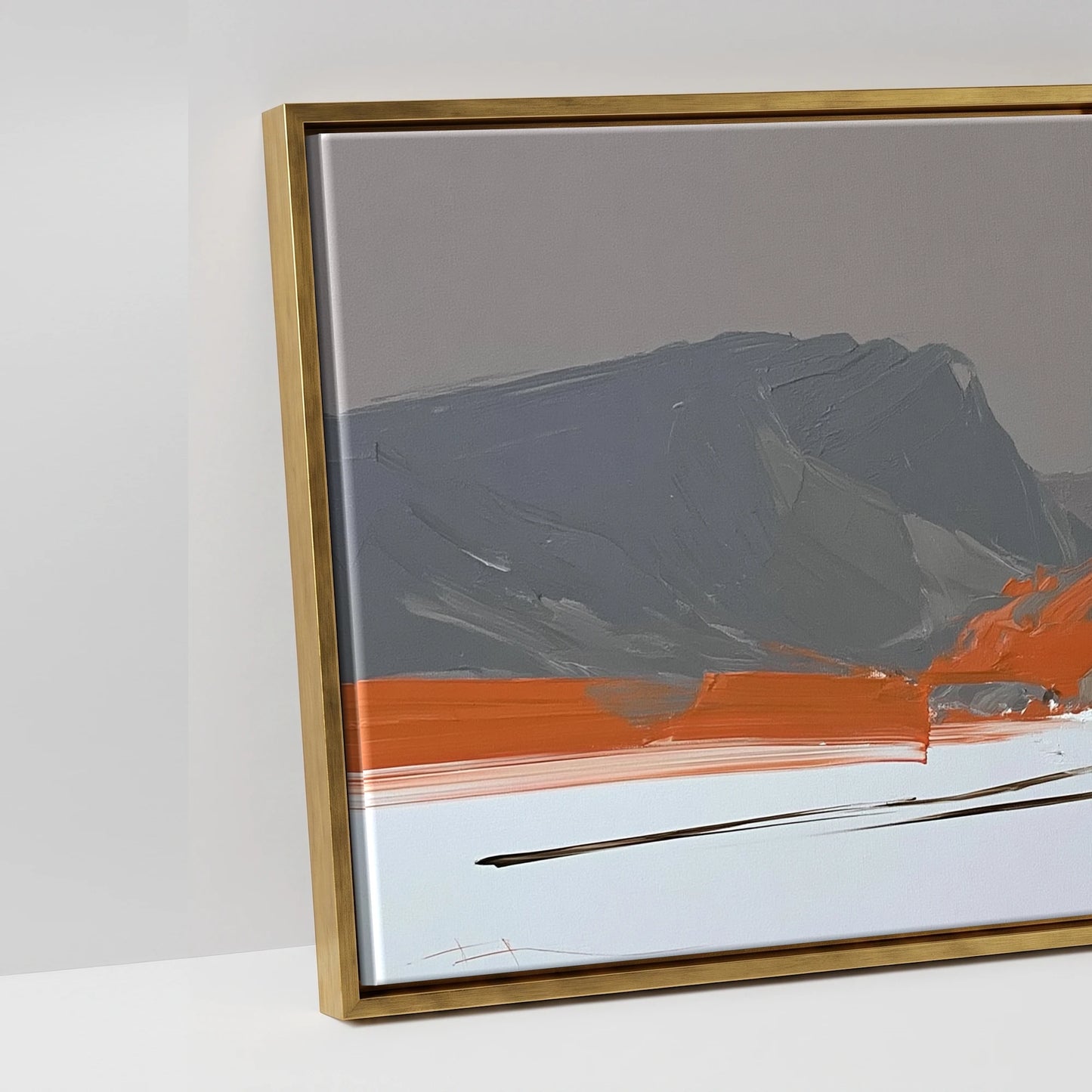 The Vivid Expanse - artwork detail in an antique gold float frame
