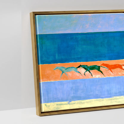 Rhythm of the Coast - artwork detail in an antique gold float frame