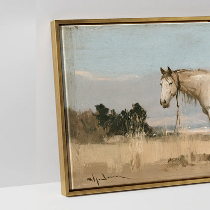 High Country Stillness - artwork detail in an antique gold float frame