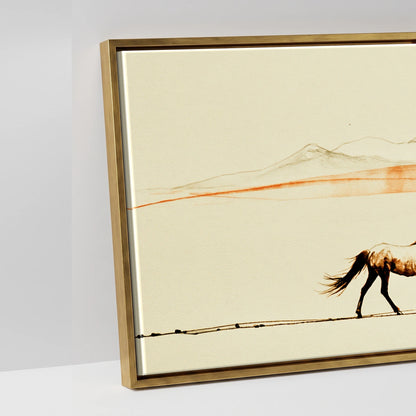The Amber Horizon - artwork detail in an antique gold float frame