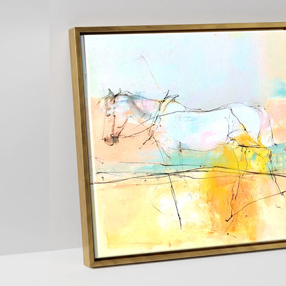 The Painted Drive - artwork detail in an antique gold float frame