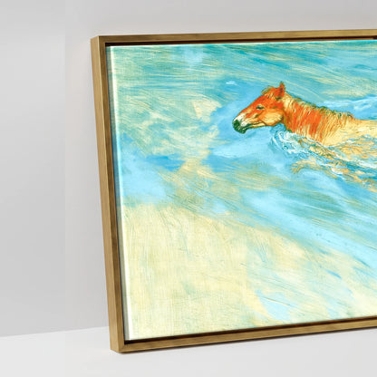 Vivid Surf Surge - artwork detail in an antique gold float frame