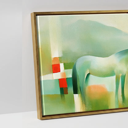 The Mint Horizon - artwork detail in an antique gold float frame